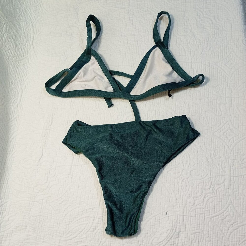 Acqua Di Palma Green Bikini Set 2 Bra With Underwire & Adjustable Straps Small - Picture 2 of 9